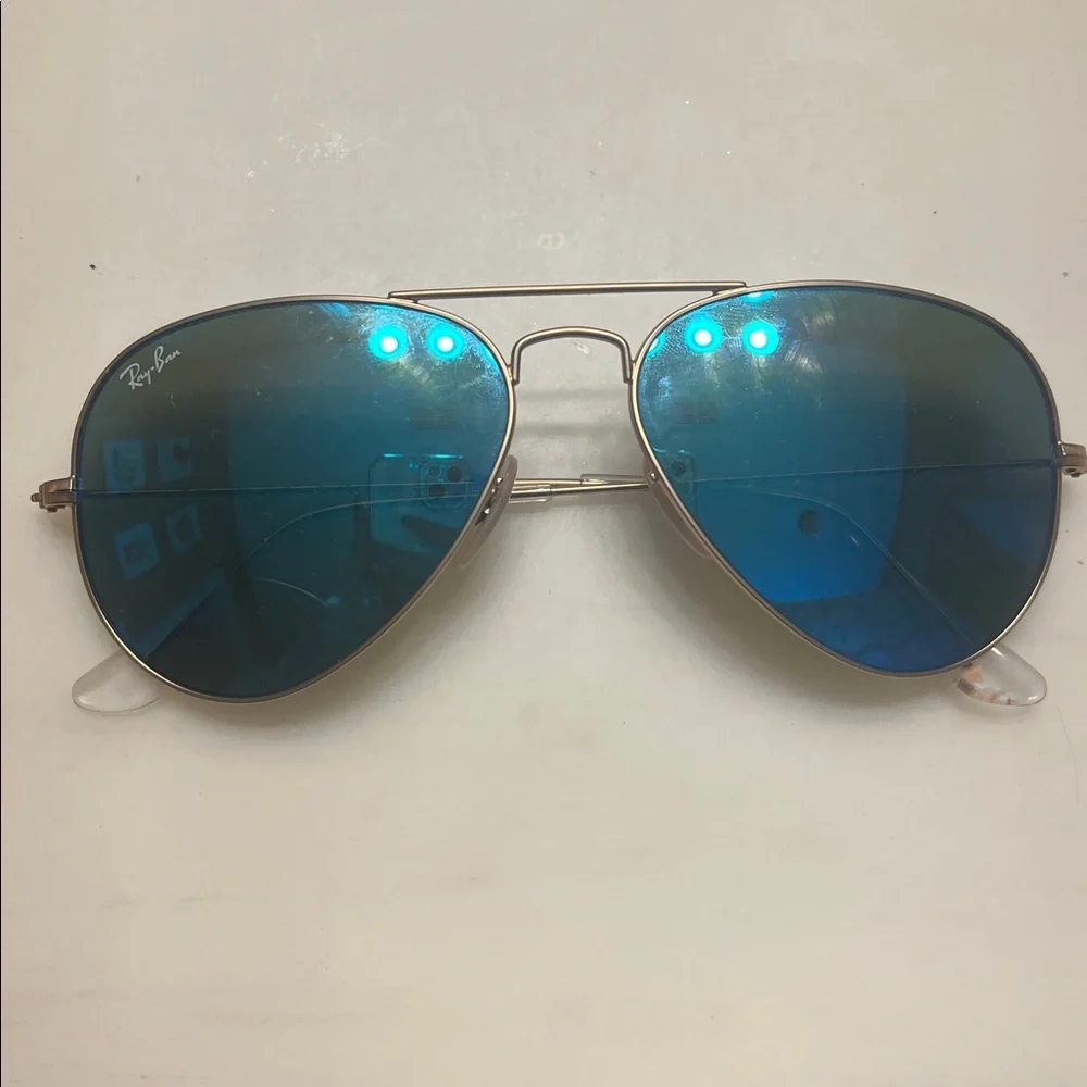 Blue and rose gold Ray Bans! Females - Picture 3 of 6